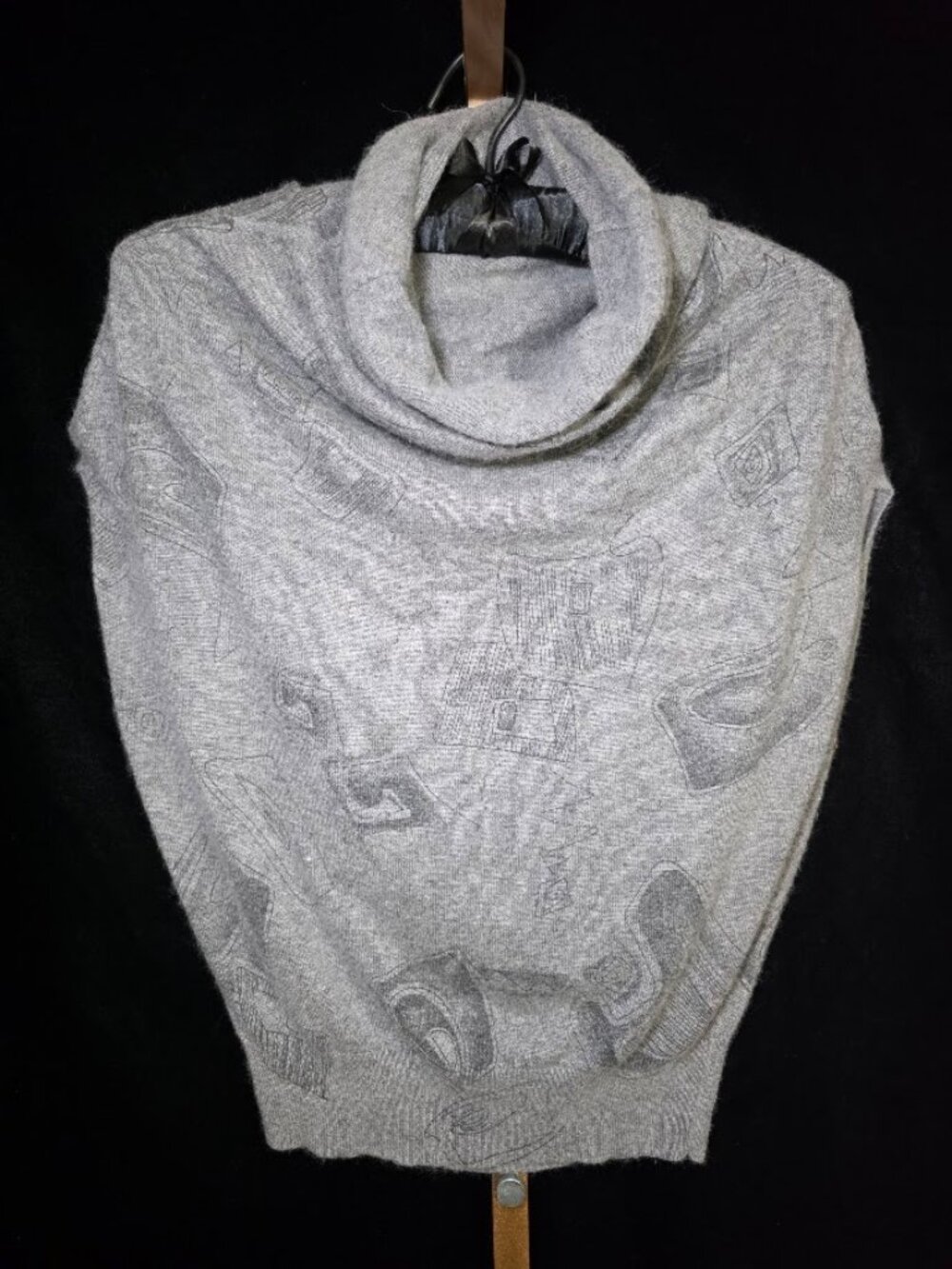Women's Cowl Neck Sleeveless Angora Blend Sweater